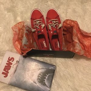Limited Edition Jaws Red Sperry Sneakers NIB